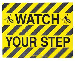BRADY SPC ABSORBENTS 104499 14 IN X18 IN B534FS BK/YL WATCH YOUR STE
