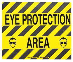BRADY SPC ABSORBENTS 104503 14 IN X18 IN B534FS BK/YL EYE PROTECTION