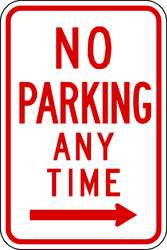 BRADY SPC ABSORBENTS 113305 NO PARKING SIGN,18"H,12"W,ALUMINUM
