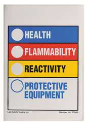 BRADY SPC ABSORBENTS 20036LS HMIG LABEL,5-7/8 IN. H,4 IN. W,PK100