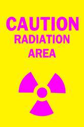 BRADY SPC ABSORBENTS 25277 SIGN,CAUTION RADIATION,14X10",ENG