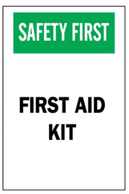 BRADY SPC ABSORBENTS 41208 10" X7" ALUMINUM "FIRSTAID KIT" SIGN
