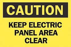 BRADY SPC ABSORBENTS 43089 CAUTION SIGN,7X10",BK/YEL,ENG,TEXT