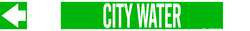 BRADY SPC ABSORBENTS 5655-HPHV PIPE MARKER CITY WATER GN 8 IN ORGREATER