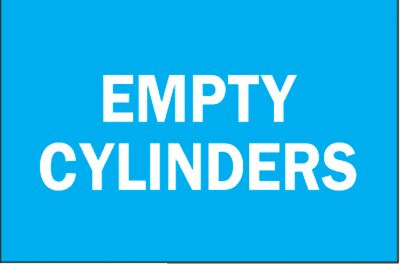 BRADY SPC ABSORBENTS 70317 10"X14" FIBERGLASS EMPTYCYLINDER SIGN