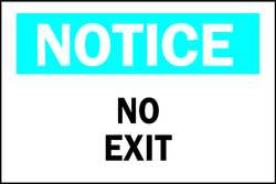 BRADY SPC ABSORBENTS 71166 EXIT SIGN,10"X14",FIBERGLASS