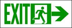 BRADY SPC ABSORBENTS 81806 EXIT SIGN,5X14",GRN/WHT,EXIT,ENG,SURF