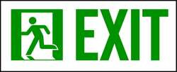 BRADY SPC ABSORBENTS 81919 EXIT SIGN,5X14",GRN/WHT,EXIT,ENG,SURF