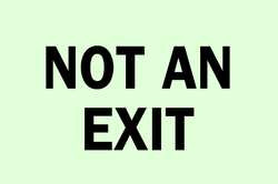 BRADY SPC ABSORBENTS 85523 EXIT SIGN,10"X14",PLASTIC