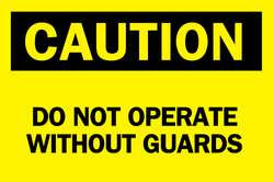 BRADY SPC ABSORBENTS 85797 MACHINE & OPERATIONAL SIGN