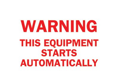 BRADY SPC ABSORBENTS 88324 MACHINE & OPERATIONAL SIGN