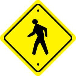 BRADY SPC ABSORBENTS 94234 TRAFFIC SIGN, 24 IN H, 24 IN W, ALUMINUM