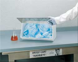 BRADY SPC ABSORBENTS PD297E STORAGE BIN,ACRYLIC,WHITE