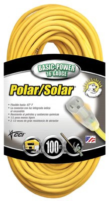 COLEMAN CABLE 01289 16/3 100' SJEOW POLAR/SOLAR EXTENSION CO