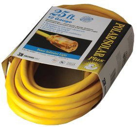 COLEMAN CABLE 01687 25' POLAR SOLAR PLUS EXTENSION CORD-12/3