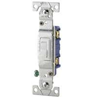 COOPER WIRING 1301-7W10 WHITE GROUNDED TOGGLE SWITCH