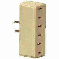 COOPER WIRING 1747V-BOX IVORY 3OUTLET 2WIRE TAP/ADAPT