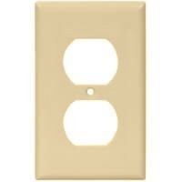 COOPER WIRING 2132V 1G IVORY RECPTACLE PLT 10PK