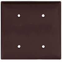 COOPER WIRING 2137B-BOX 2G BLANK PLATE - BROWN