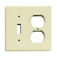 COOPER WIRING 2138V-BOX 2G STD IVORY TGL/DUPLEX PLATE