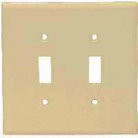 COOPER WIRING 2139V-BOX 2G STD IVORY TOGGLE PLATE