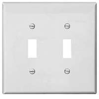 COOPER WIRING 2149W-BOX 2G WHT JUMBO TOGGLE PLATE