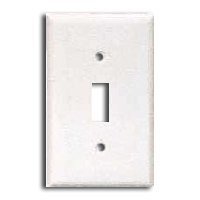 COOPER WIRING 5134W 1G WHITE NYLN TOGGLE PLATE