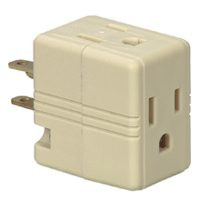 COOPER WIRING BP1482V WHT 3OUTLET 3WIRE GND CUBE TAP