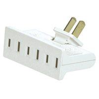 COOPER WIRING BP1792W-SP WHT SWIVEL 3OUTLET TAP
