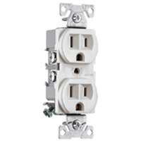 COOPER WIRING BR15W 15A 125V WHT DUPLEX RECEPTACLE