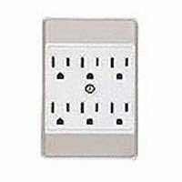 COOPER WIRING C1146W WHT 6OUTLET 3WIRE GND TAP