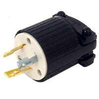 COOPER WIRING L520P 20A/125V BLACK LOCKING PLUG