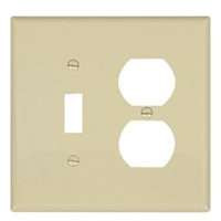 COOPER WIRING PJ18V 2G IVRY TGL/DUPL COMB PLATE