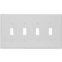 COOPER WIRING PJ4W WHT 4GANG THERMOPLASTIC PLATE