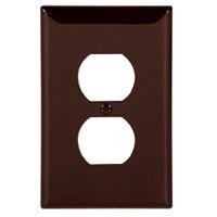 COOPER WIRING PJ8B 1G UNBREAK BRWN DUPL RECPT PLT