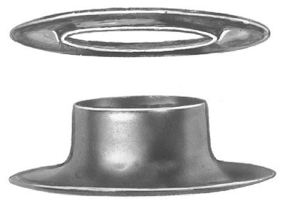 C.S. OSBORNE G1-4 1/2" BRASS GROMMET & PLAIN WASHER