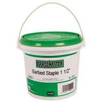 DEACERO 7466 STAPLE BARB GALV 9GA 1-1/4 8LB