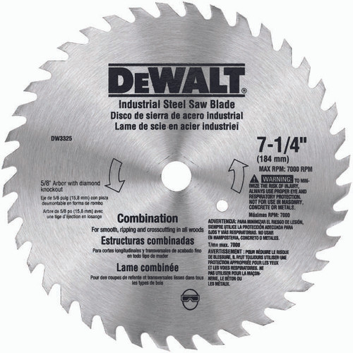 DEWALT TOOLS DW3325 7-1/4 STEEL COMBO SAW BLD