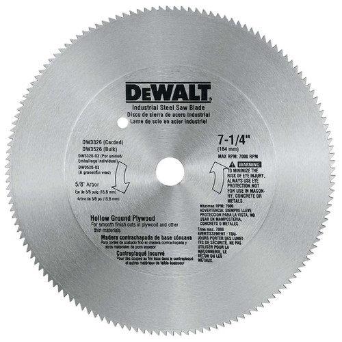 DEWALT TOOLS DW3326 7-1/4 H.G PLYWOOD SAW BLD