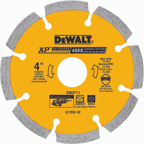 DEWALT TOOLS DW4711 4IN SEGMENT DIAMOND BLADE