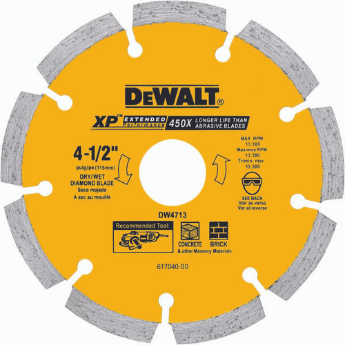 DEWALT TOOLS DW4713 4-1/2IN SEGMENT DIAMOND BLADE
