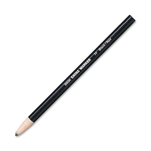 DIXON TICONDEROGA CO. 00077 CHINA MARKER,PAPER WRAPPED,BLACK