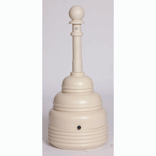 EAGLE MFG 1208BEIGE SAFESMOKER RECEPTACLE - POLY W/METAL BUC