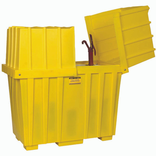 EAGLE MFG 1628 OUTDOOR STORAGE & TWO DRUM WORKSTATIONS,