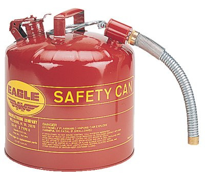 EAGLE MFG U2-51-S SAFETY CAN, TYPE-II, GALVANIZED STEEL, 5