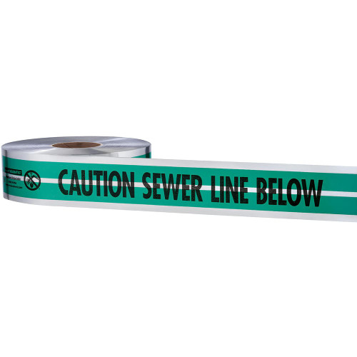 EMPIRE LEVEL 31-052 2"X1000' GREEN MAGNATECTAPE W/CAUTION S