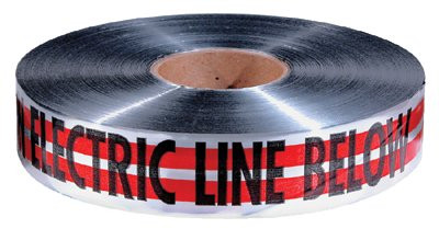 EMPIRE LEVEL 31-107 3"X1000' RED MAGNATEC TAPE W/CAUTION E