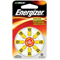 ENERGIZER AZ10DP-8 HEARING AID BATTERIES, 1.4-VOLT ZINC AIR