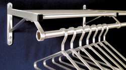 GLARO INC. 501-36SA COAT RACK 1 SHELF 36 IN W SATIN ALUMINUM