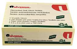 UNIVERSAL ONE UNV28073 STICKY NOTES 4 X 6 PK12